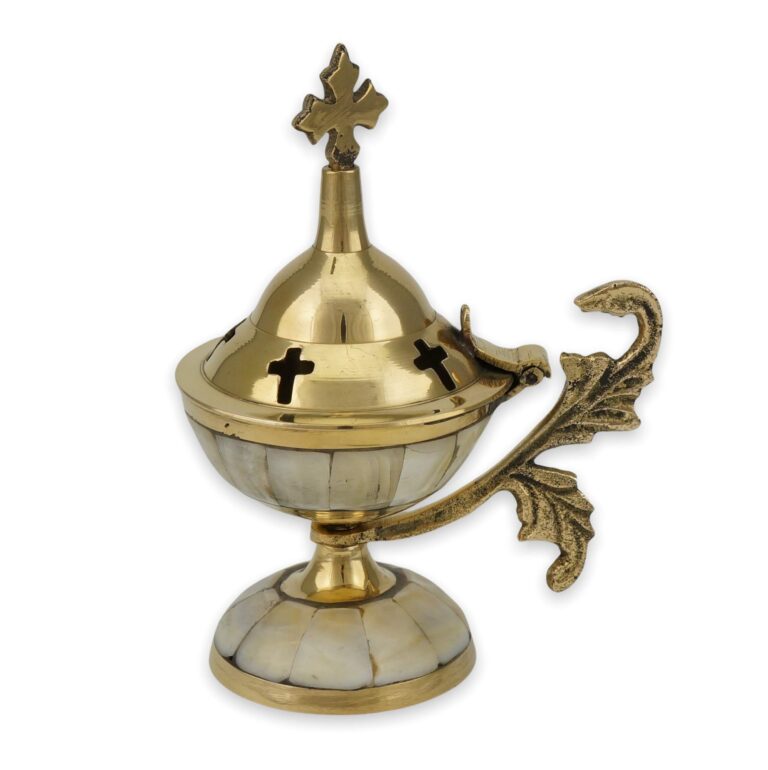Orthodox Incense Burner with Mother of Pearl Inlay