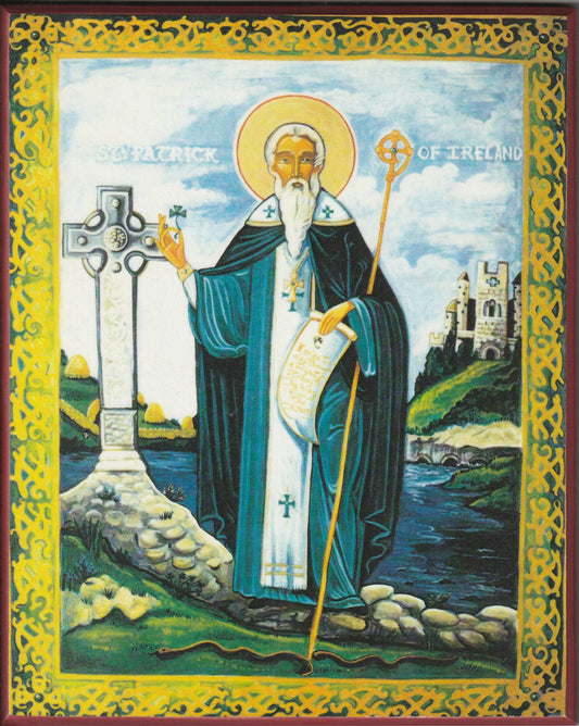 St Patrick of Ireland Icon 10" x 8"