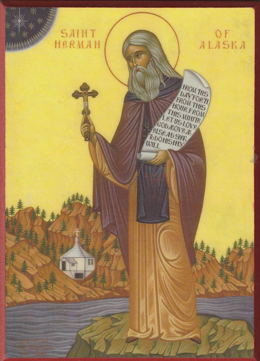 St Herman of Alaska Icon 6" x 4"